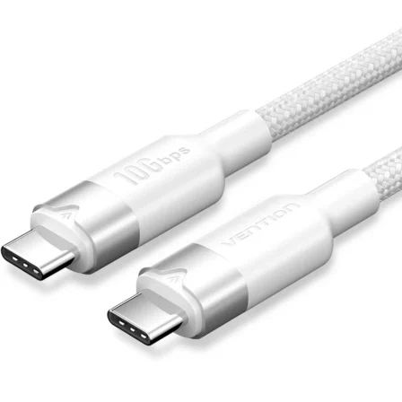 Vention Cable USB-C a USB-C 3.2 TRGWD Blanco 0.5m 100W Vention Cable USB-C a USB-C 3.2 TRGWD Blanco 0.5m 100W